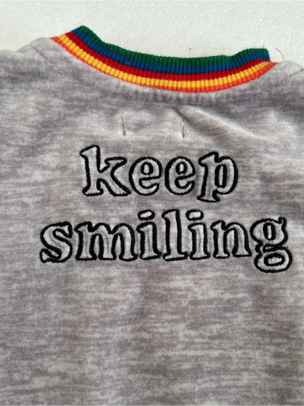 Gymboree toddler velour jumpsuit onesie romper keep smiling rainbow